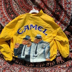 Yellow camel  vintage windbreaker